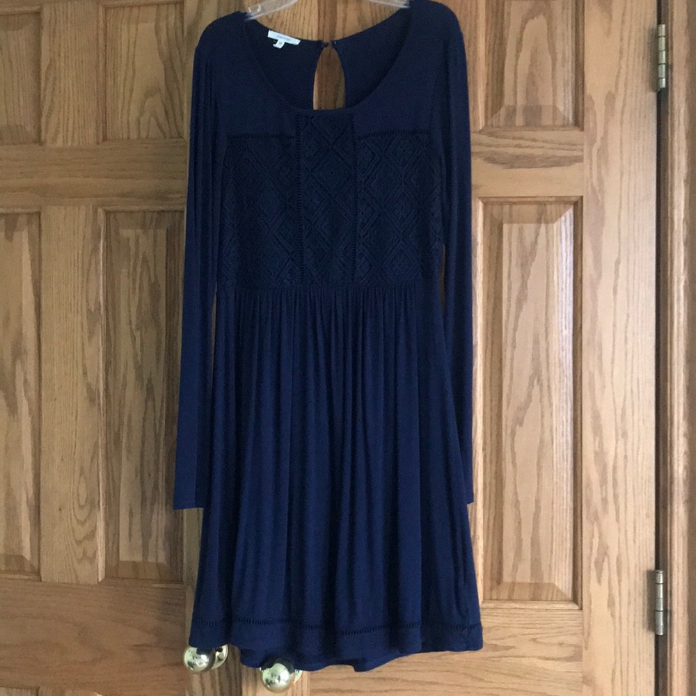 Navy Long sleeve dress